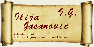 Ilija Gašanović vizit kartica